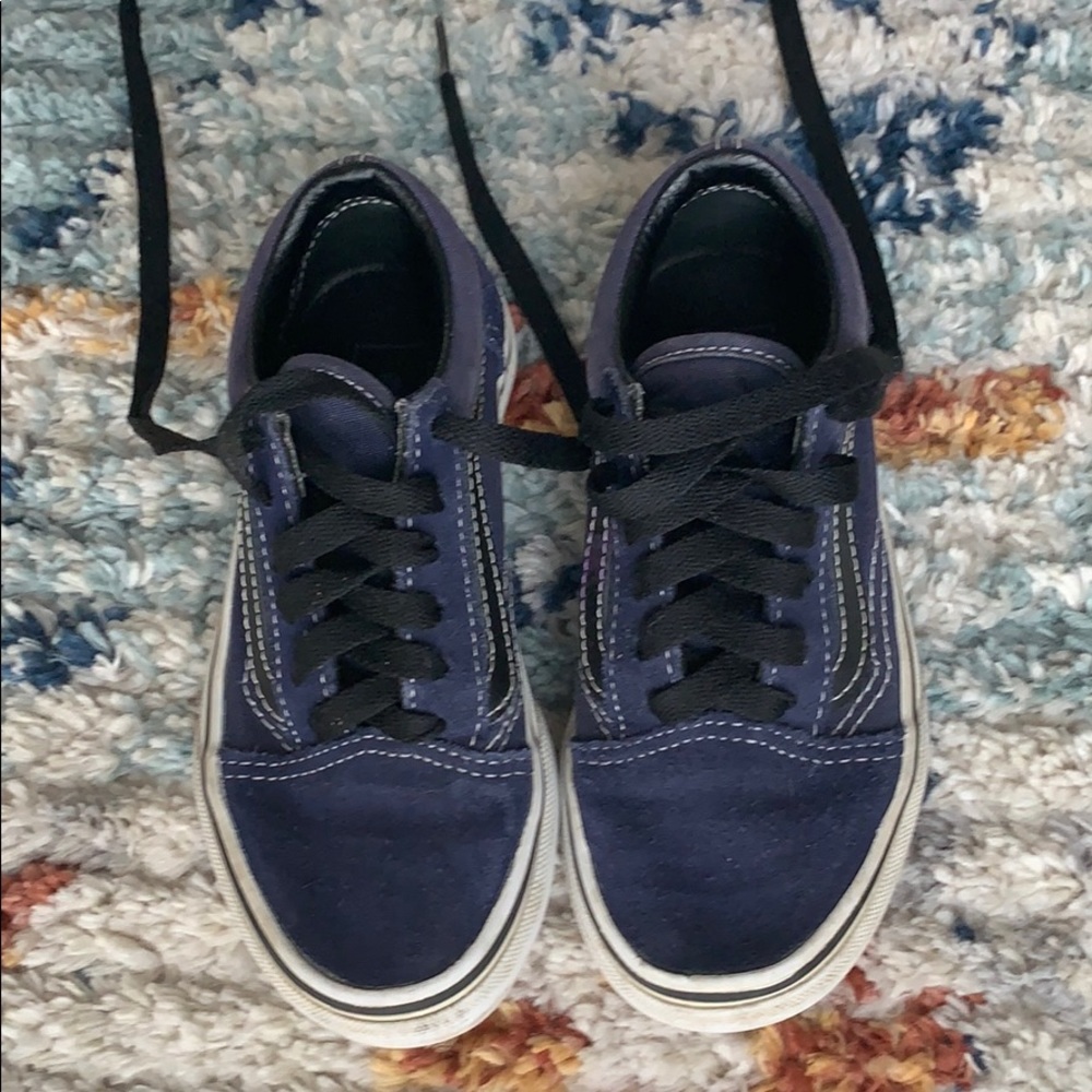 Boys navy & black Vans sneakers size 12
